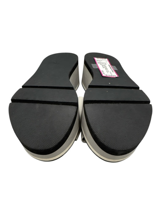 Clergerie Shoe Size 39 White, Black & Gray Leather Foam Sole Platform Sandals White, Black & Gray / 39