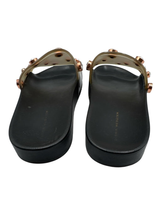 Sophia Webster Shoe Size 37 Black & Multi Rubber Crystal Embellishments Sandals Black & Multi / 37