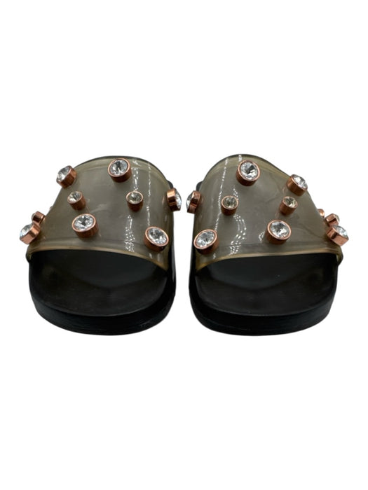 Sophia Webster Shoe Size 37 Black & Multi Rubber Crystal Embellishments Sandals Black & Multi / 37