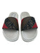 Fendi Shoe Size 9 White, Brown & Red Rubber Logo Slide Box Included Sandals White, Brown & Red / 9