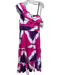 Busayo Size 6 Pink, Purple, White Cotton One Shoulder Tie Dye Tiered Midi Dress Pink, Purple, White / 6