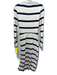 Tanya Taylor Size XS Beige & Navy Cotton Long Sleeve Striped Ribbed Dress Beige & Navy / XS