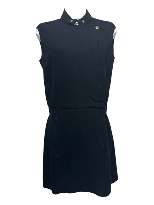 McQ by Alexander McQueen Size 40 Black Wool Sleeveless Zip Front Dress Black / 40