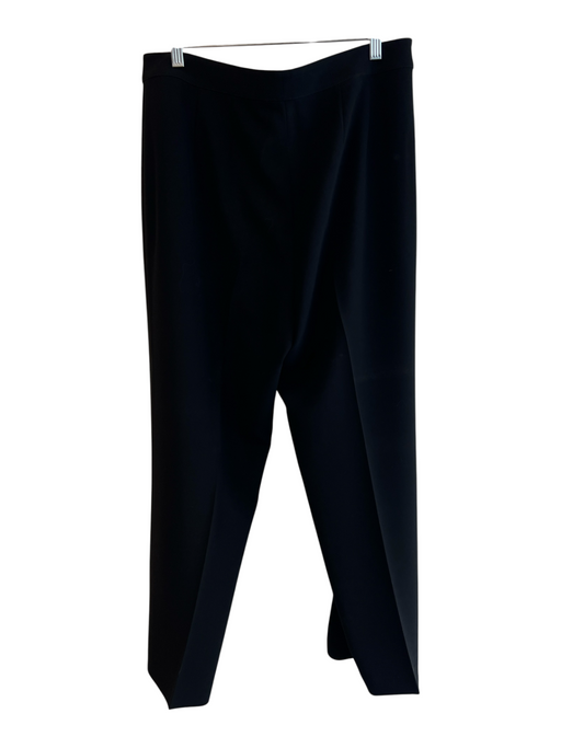St John Caviar Size 12 Black No Fabric Tag Zip Fly Mid Rise Pleat Pants Black / 12