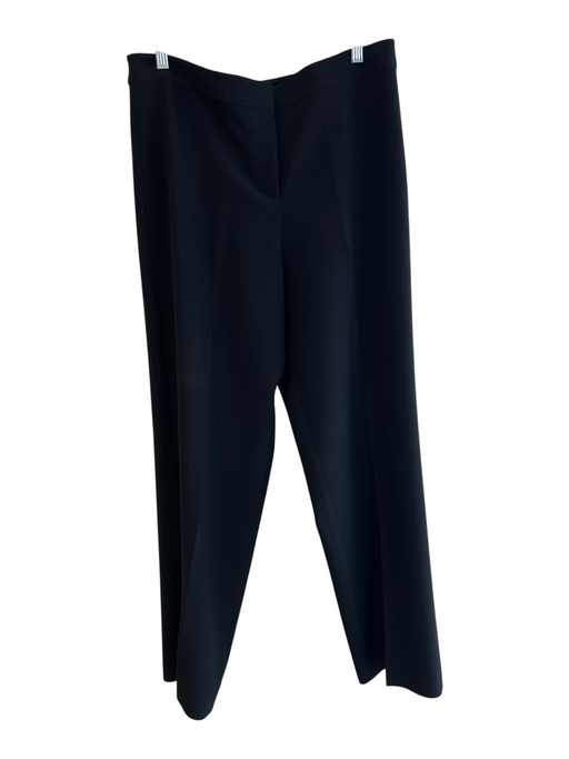 St John Caviar Size 12 Black No Fabric Tag Zip Fly Mid Rise Pleat Pants Black / 12