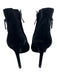 Christian Dior Shoe Size 38.5 Black Leather Zipper Detail Peep Toe Suede Booties Black / 38.5