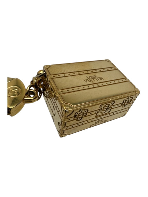 Louis Vuitton Gold Charm Key Holder Keychain Gold