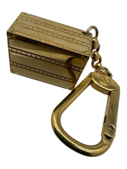 Louis Vuitton Gold Charm Key Holder Keychain Gold