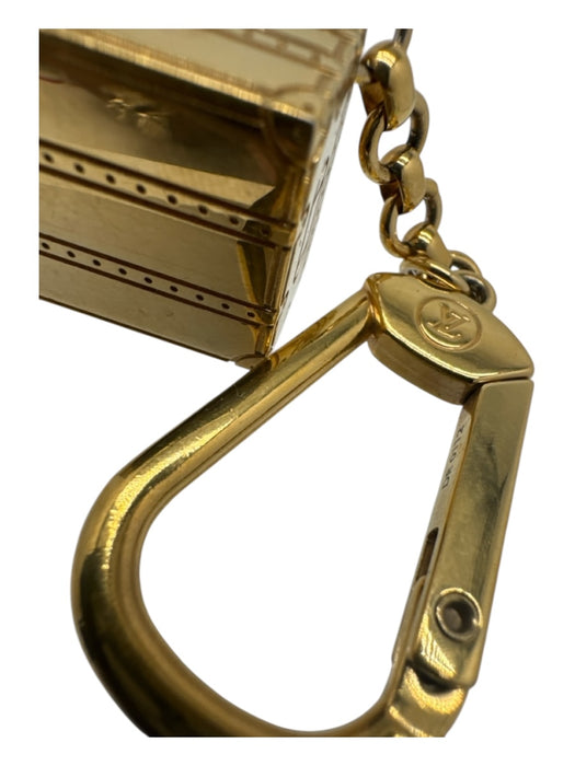 Louis Vuitton Gold Charm Key Holder Keychain Gold