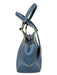 Tods Light Blue Pebble Leather 2 Handles Silver Hardware Zip closure Bag Light Blue / M