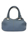 Tods Light Blue Pebble Leather 2 Handles Silver Hardware Zip closure Bag Light Blue / M