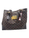 Louis Vuitton Brown Print Leather Gold hardware 2 handles Bag Brown Print / M