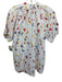 Sheridan French Size Small White & Multi Linen Short Puff Sleeve Butterflies Top White & Multi / Small