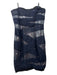 Tadashi Shoji Size 10 Navy blue & silver Polyester & Silk Sequined Dress Navy blue & silver / 10
