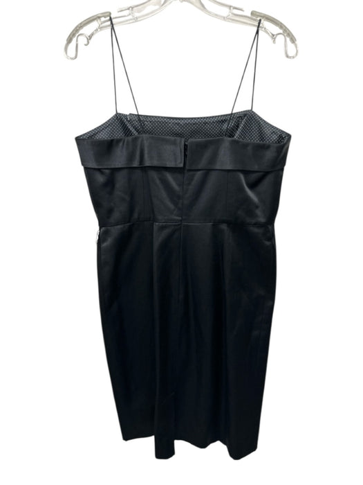 Lily Pulitzer Size 8 Black Cotton Blend Spaghetti Strap Brooch Fold Over Dress Black / 8