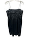 Lily Pulitzer Size 8 Black Cotton Blend Spaghetti Strap Brooch Fold Over Dress Black / 8