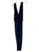 Misa Size L Navy Blue Polyester V Neck Sleeveless Knot Detail Front Slit Gown Navy Blue / L