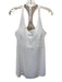 Lululemon Size M / 10 White Nylon Blend Racerback Mesh Overlay Athletic Tank Top White / M / 10