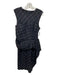 Lanvin Size 42 Gray Wool Plaid Ruffle Detail Sleeveless Shoulder Zip Dress Gray / 42