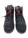 Nike Jordan Shoe Size 7Y Black & Neon Orange Suede Perforated Hi Top Sneakers Black & Neon Orange / 7Y