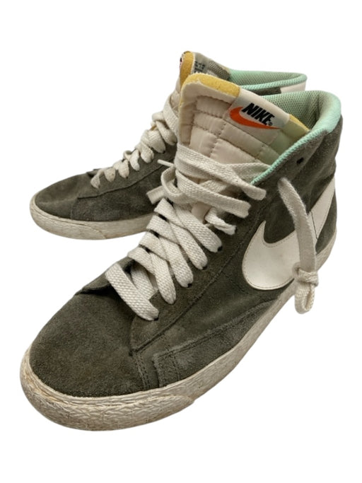 Green suede nike high tops online