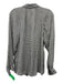 Reiss Size 2 Gray & Black Viscose Houndstooth Long Sleeve Collar Button up Top Gray & Black / 2