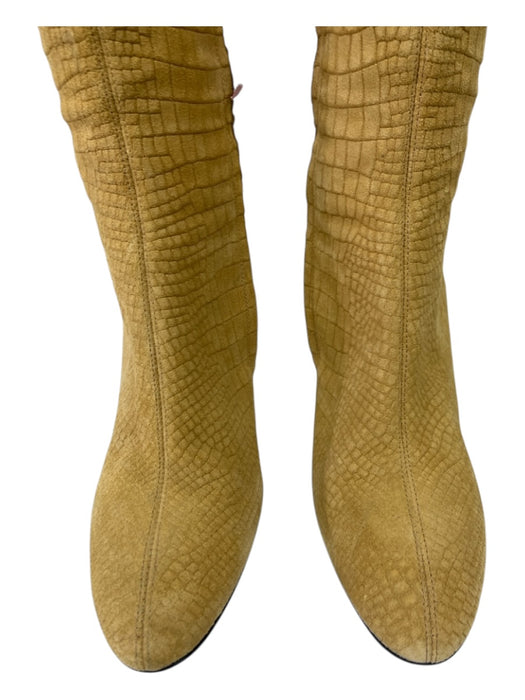 Angela Mitchell Shoe Size 39.5 light brown Suede Thigh High embossed Boots light brown / 39.5