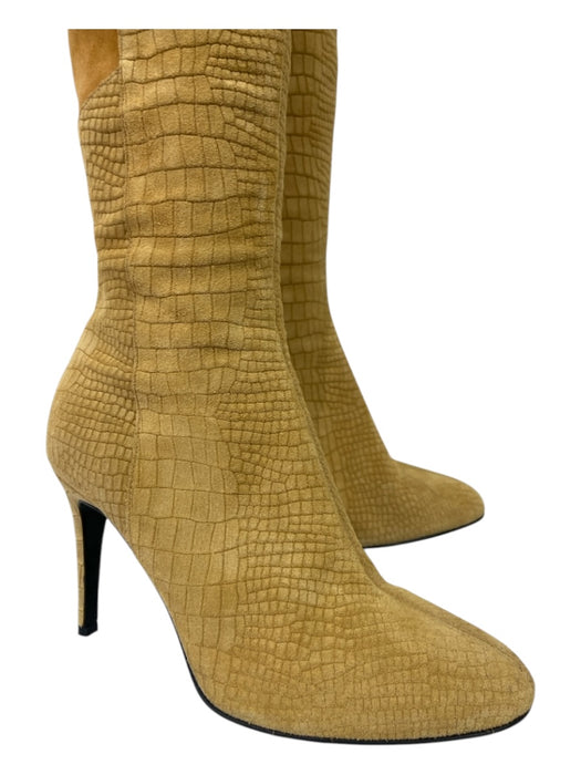 Angela Mitchell Shoe Size 39.5 light brown Suede Thigh High embossed Boots light brown / 39.5