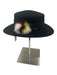 Eugenia Kim Black & Multi Wool Brim Pom Pom Flat Top Hat Black & Multi / M