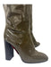 Bottega Veneta Shoe Size 38.5 Olive Green Patent Leather Square Toe Boots Olive Green / 38.5