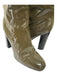 Bottega Veneta Shoe Size 38.5 Olive Green Patent Leather Square Toe Boots Olive Green / 38.5