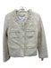 Milly Size 10 Ecru Cream Wool & Polyamide Long Sleeve tweed Snaps Jacket Ecru Cream / 10