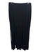 Zara Size L Black Polyester Elastic Waistband Fringe Midi Skirt Black / L