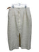 Zara Size L Cream White Viscose Jacquard Back Zip Pleat Detail Midi Skirt Cream White / L