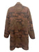 Marrakech Size M Brown & Black Lyocell blend Camo Quilted Button up Jacket Brown & Black / M