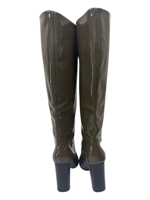 Bottega Veneta Shoe Size 38.5 Olive Green Patent Leather Square Toe Boots Olive Green / 38.5