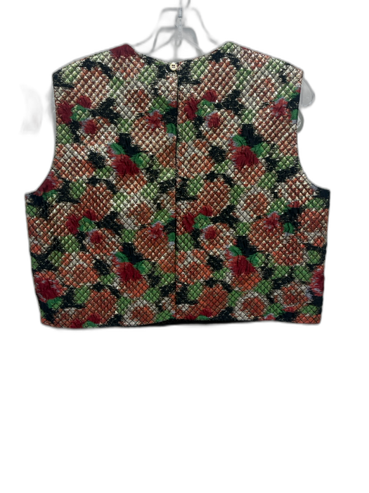 Maison Rabih Karouz Size 38 red, gold, multi Polyester & Silk Sleeveless Top red, gold, multi / 38