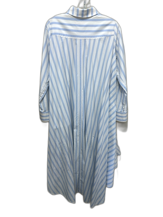 Palmer // Harding Size 2/4 Blue & White Cotton Striped Button Up Collar Dress Blue & White / 2/4