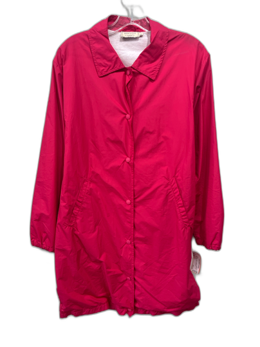 Maison Kitsune Size M Red & Pink Nylon Graphic Button Up Collar Jacket Red & Pink / M