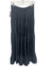 Current Air Size M Navy Polyester Elastic Waist Pleats Maxi Skirt Navy / M