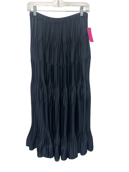 Current Air Size M Navy Polyester Elastic Waist Pleats Maxi Skirt Navy / M