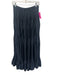 Current Air Size M Navy Polyester Elastic Waist Pleats Maxi Skirt Navy / M