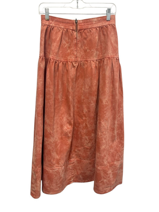 Ulla Johnson Size 6 Orange Cotton Tye Dye Maxi Skirt Orange / 6