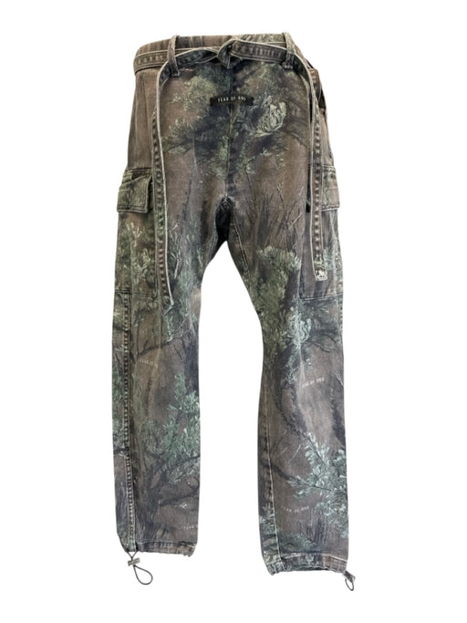 Fear Of God Size S Green & Brown Cotton Camo Belt Inc Men's Pants Green & Brown / S