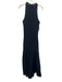 Staud Size XL Black Cotton Blend Sleeveless Ruched high neck Mermaid Dress Black / XL