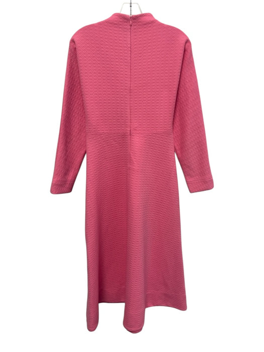 ME+EM Size 4 Bubblegum Pink Polyester Blend Textured Long Sleeve Mock Neck Dress Bubblegum Pink / 4