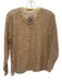 Cozy Chic Size M/L Beige No Fabric Tag Button Front Text Lace Sheer Jacket Beige / M/L