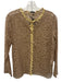 Cozy Chic Size M/L Beige No Fabric Tag Button Front Text Lace Sheer Jacket Beige / M/L