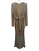 Badgley Mischka Size 10 Silver & Pink Polyester Blend Sequined Long Sleeve Gown Silver & Pink / 10