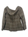 Theory Size 12 Beige & Black Wool Blend Plaid Boat Neck Zip Front Jacket Beige & Black / 12